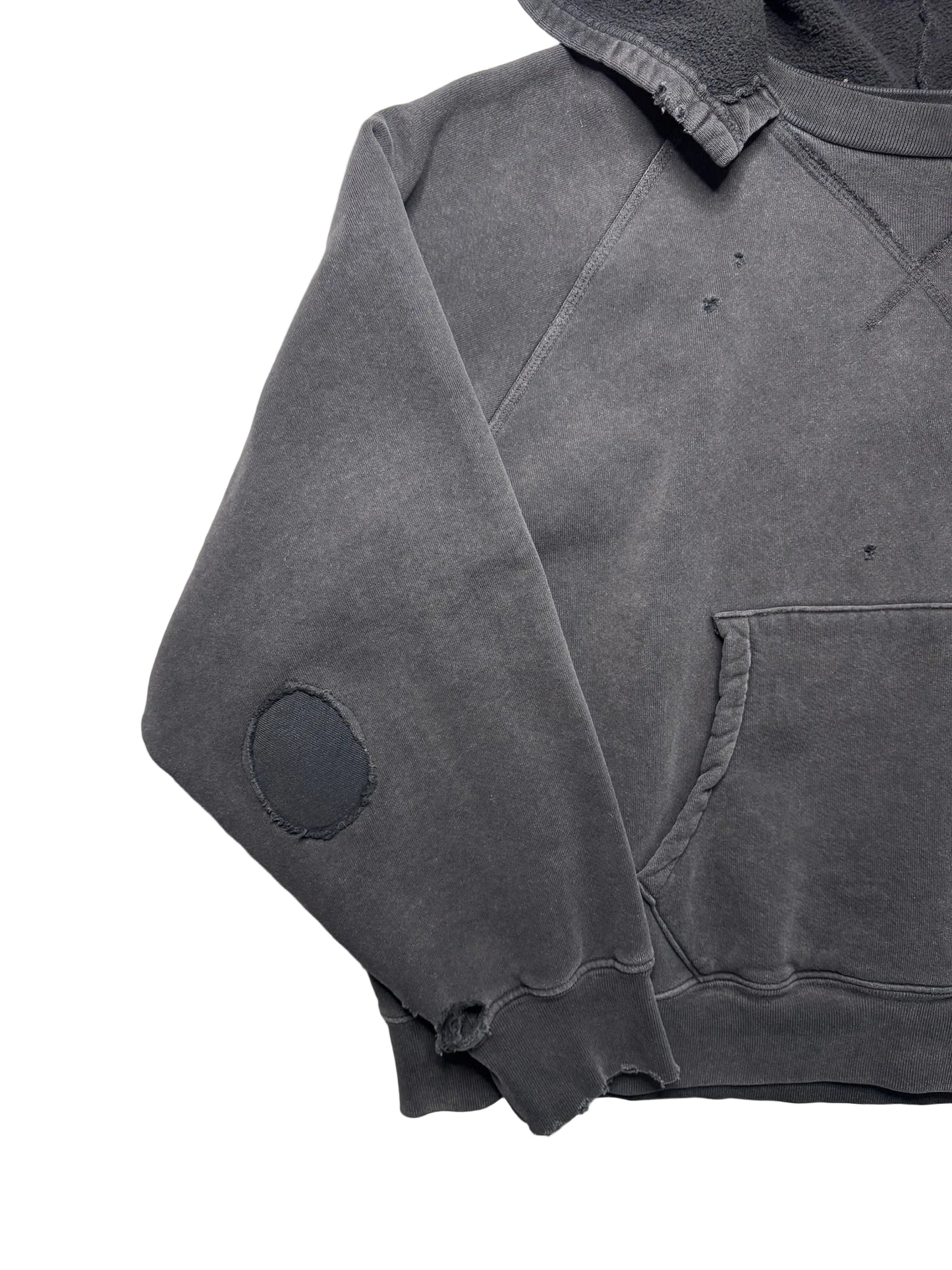 Enfants Riches Déprimés Logo Distressed Cropped Hoodie