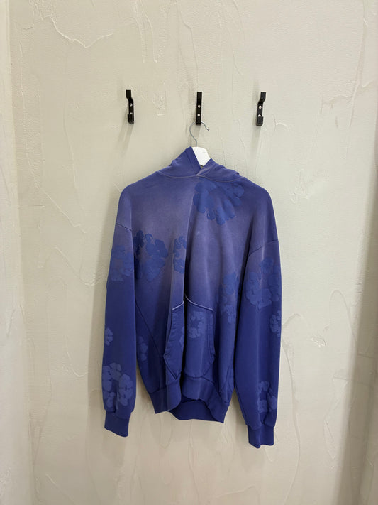 Denim Tears The Cotton Wreath Hoodie Mono Washed Blue