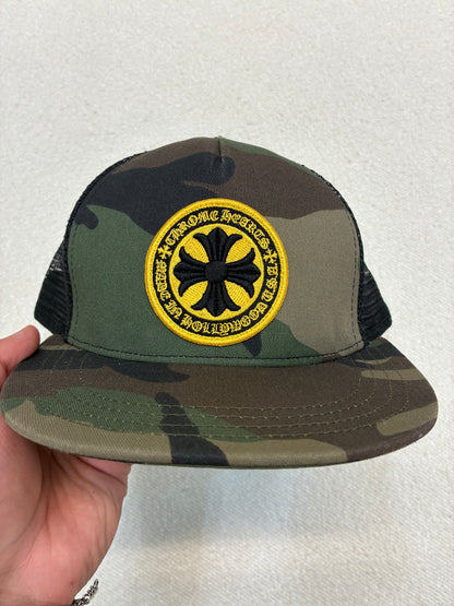 Chrome Hearts Camo Plus Cross Stitch Trucker Hat