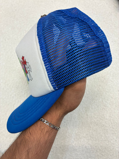 Chrome Hearts Multicolor Cross Hat Blue