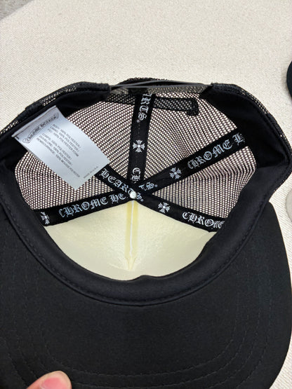 Chrome Hearts Eye Chart Trucker Hat Red White