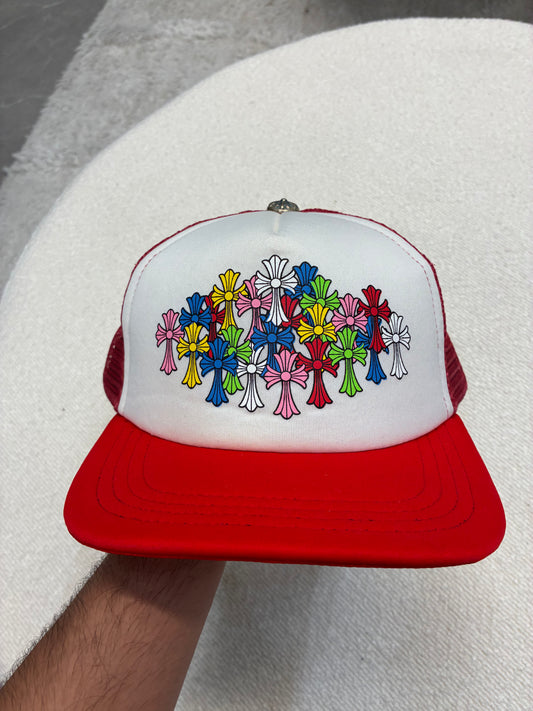 Chrome Hearts Multicolor Cross Hat Red