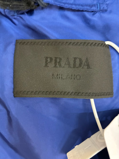 Prada Re-Nylon Logo-Print Blouson Jacket Blue