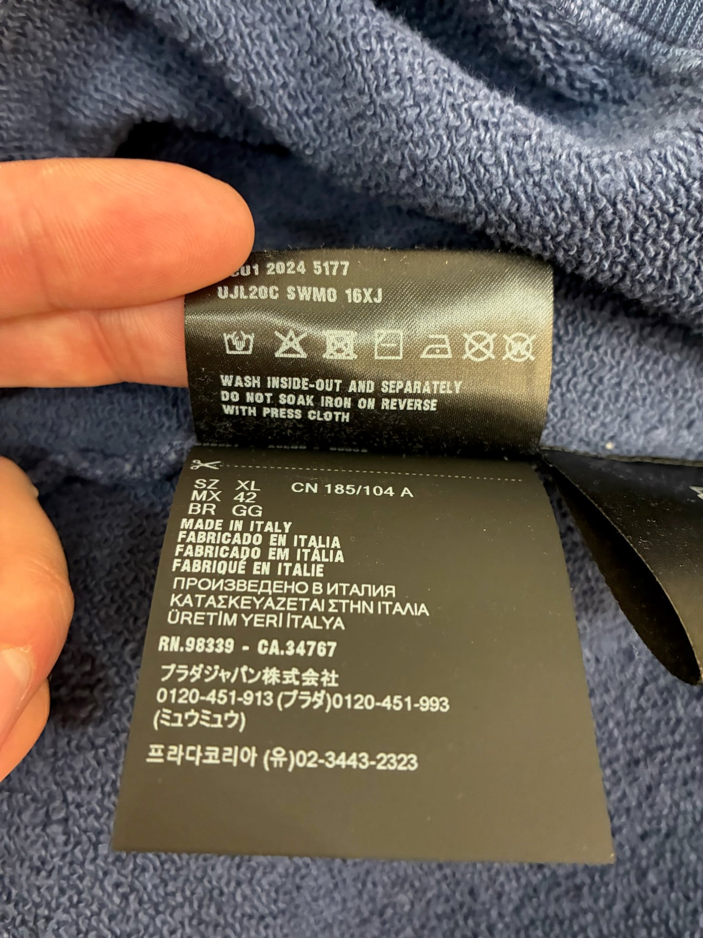 Prada Printed Cotton Fleece Hoodie