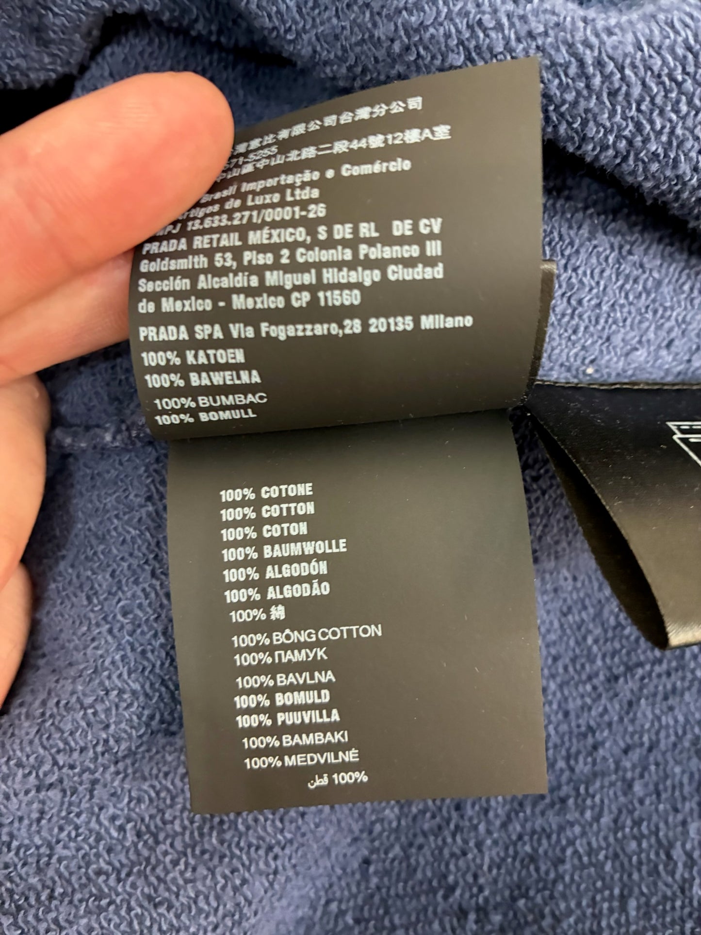 Prada Printed Cotton Fleece Hoodie