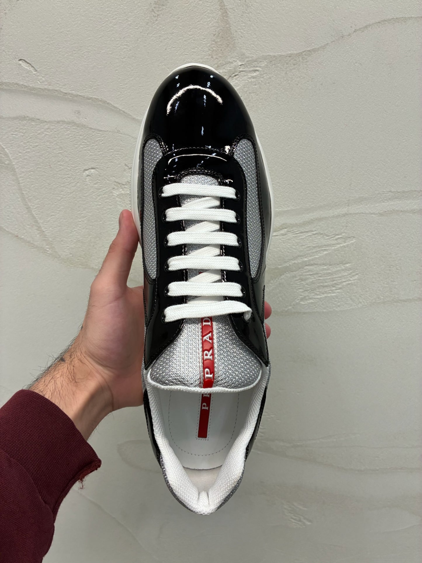 Prada America's Cup Patent Leather Black/Silver