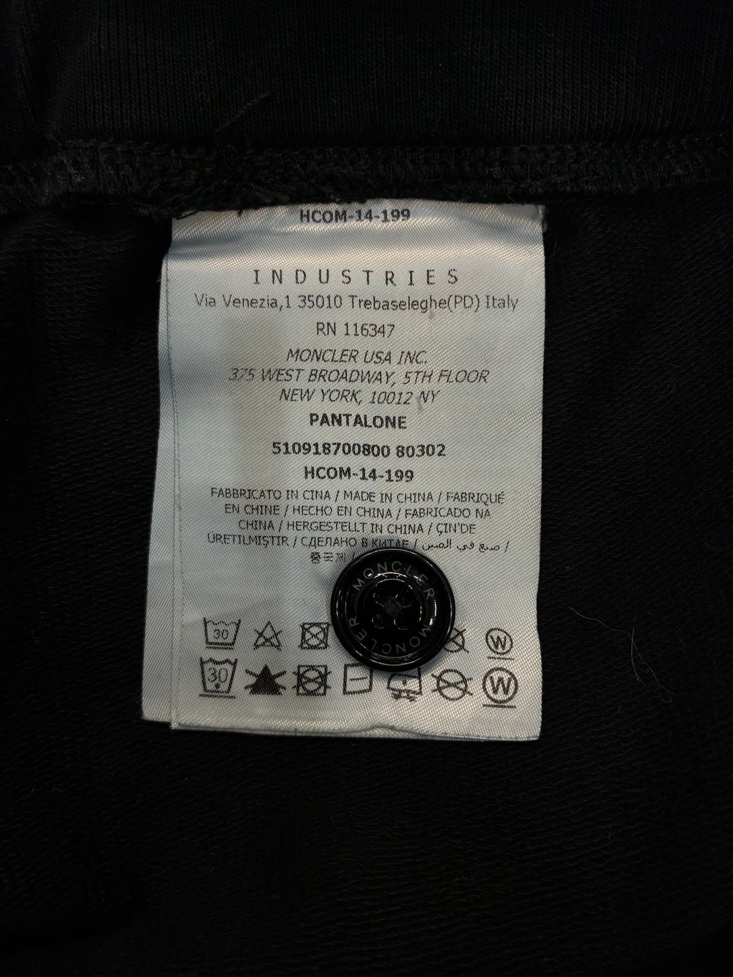 Moncler Cotton Sweatpants Black