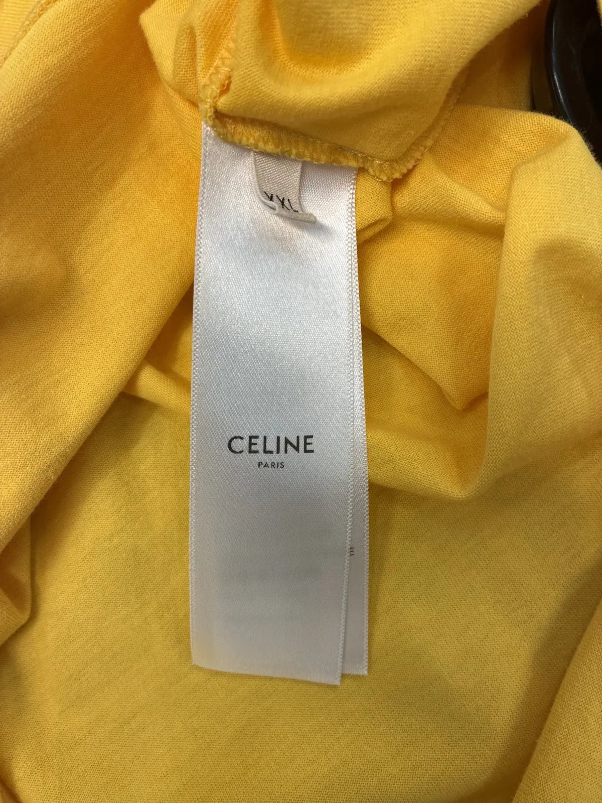 Celine Yellow Logo T Shirt